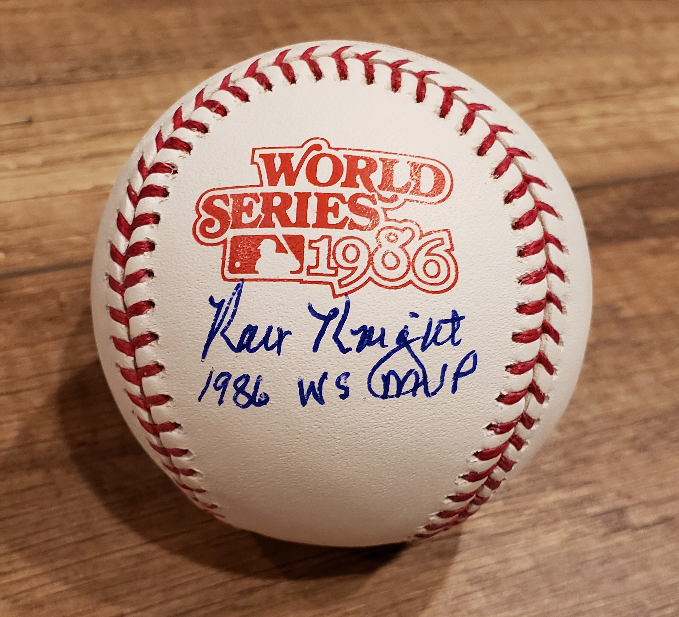 Ray Knight Signed Rawlings 1986 World Series New York Mets Baseball w/1986 WS MVP 