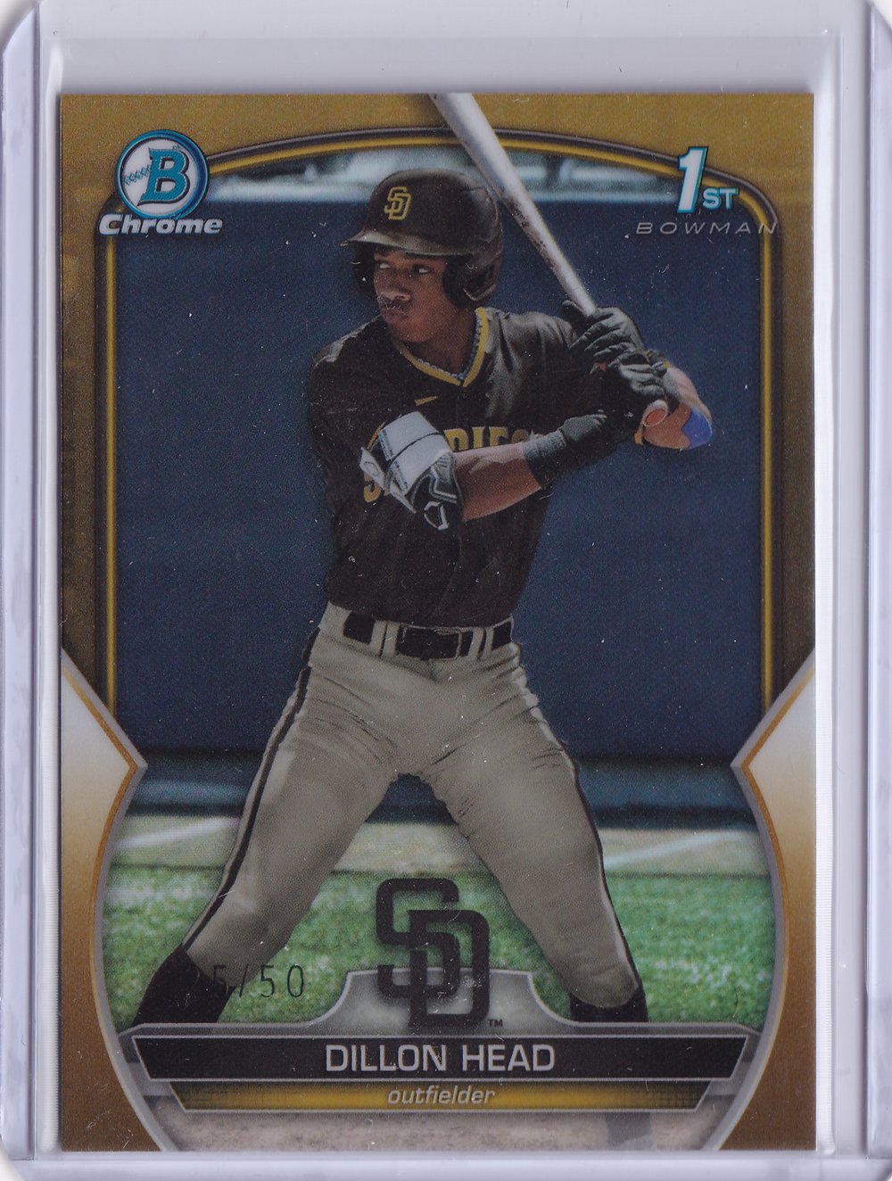 Dillon Head 2023 Topps Bowman Chrome Rookie Gold Refractor /50 #BDC-7 —  Crave the Auto