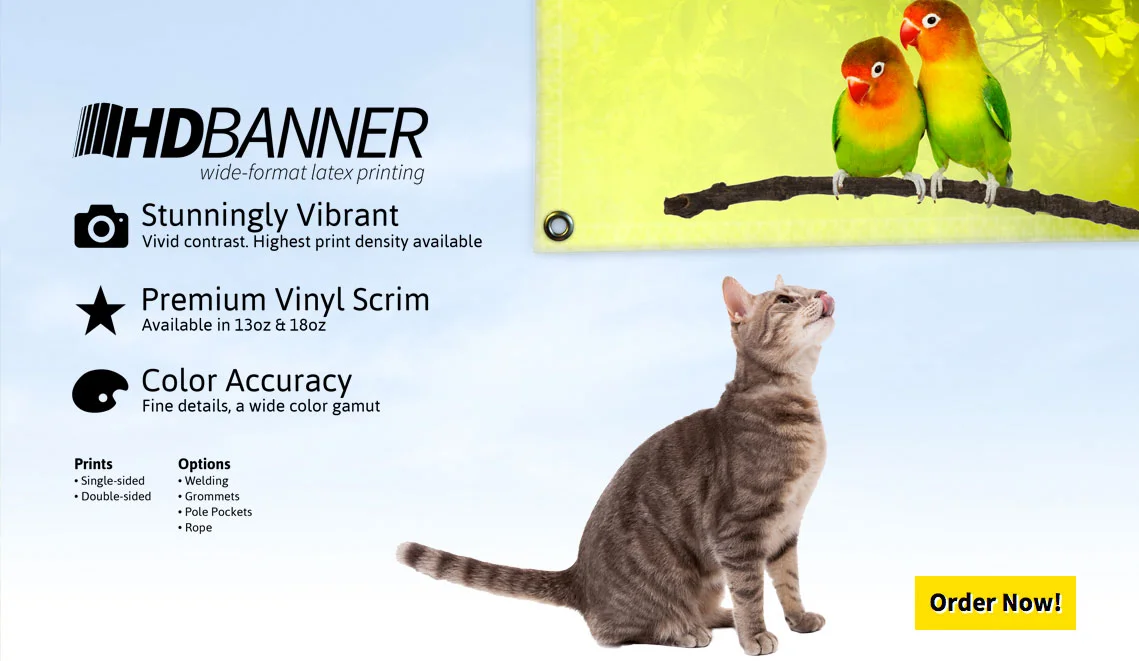 We print Premium Banners in Full Color