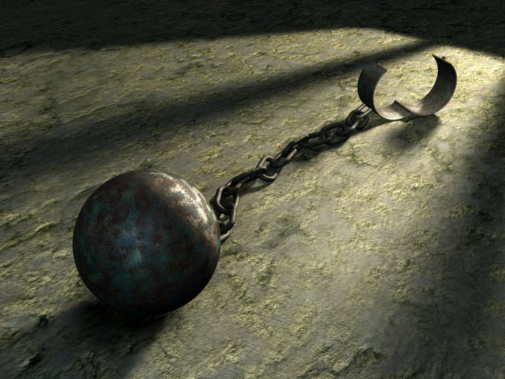 Steel-ball-and-chain-in-a-prison-cell.jpg