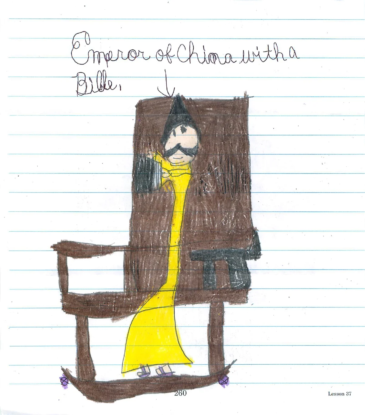 Emperor of China with a Bible