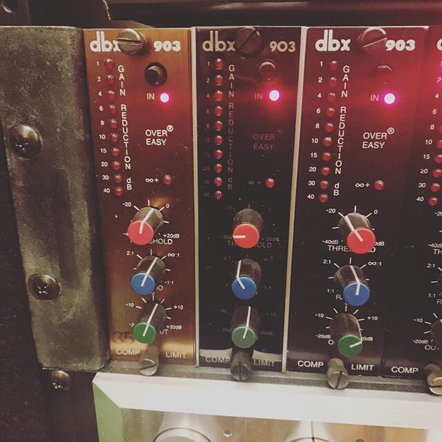 These guys have been really good to us on snare and reverb sends lately... who would have thought? #recordingstudios #compressorhead #compressor #dbx #gearheads