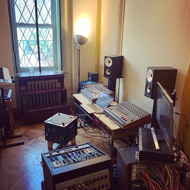 As some of you know we recently moved our control room into a much smaller space... happy to report that we are getting good sounds and are productive in our new #tinyhouse studio. Downstairs, we still have our 45x18 live room with 13 foot ceilings, 