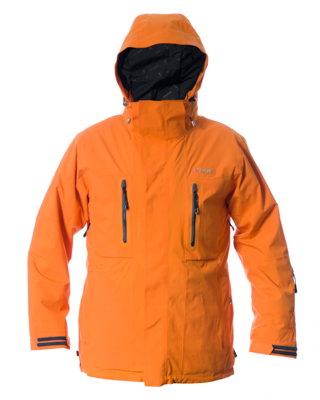 Niseko Men's Jacket - Orange / Black Zips