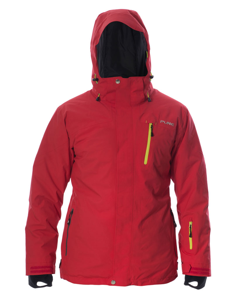 Telluride Men's Jacket - Red / Lime Zips