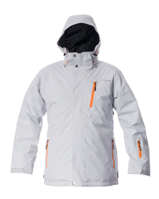 Telluride Men's Jacket - Silver / Orange Zips