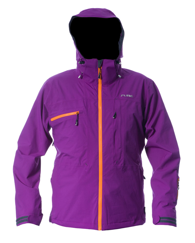 Kilimanjaro Men's Jacket - Grape / Orange Zips
