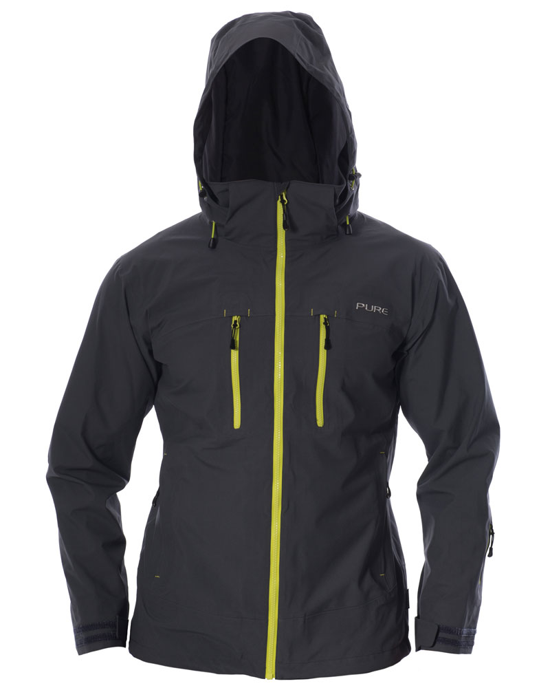 Everest Men's Jacket - Ebony / Lime Zips