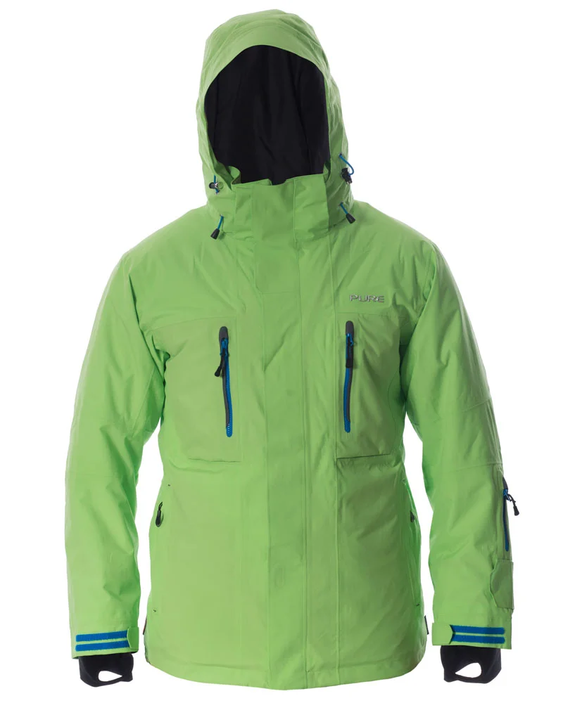 green snow jacket