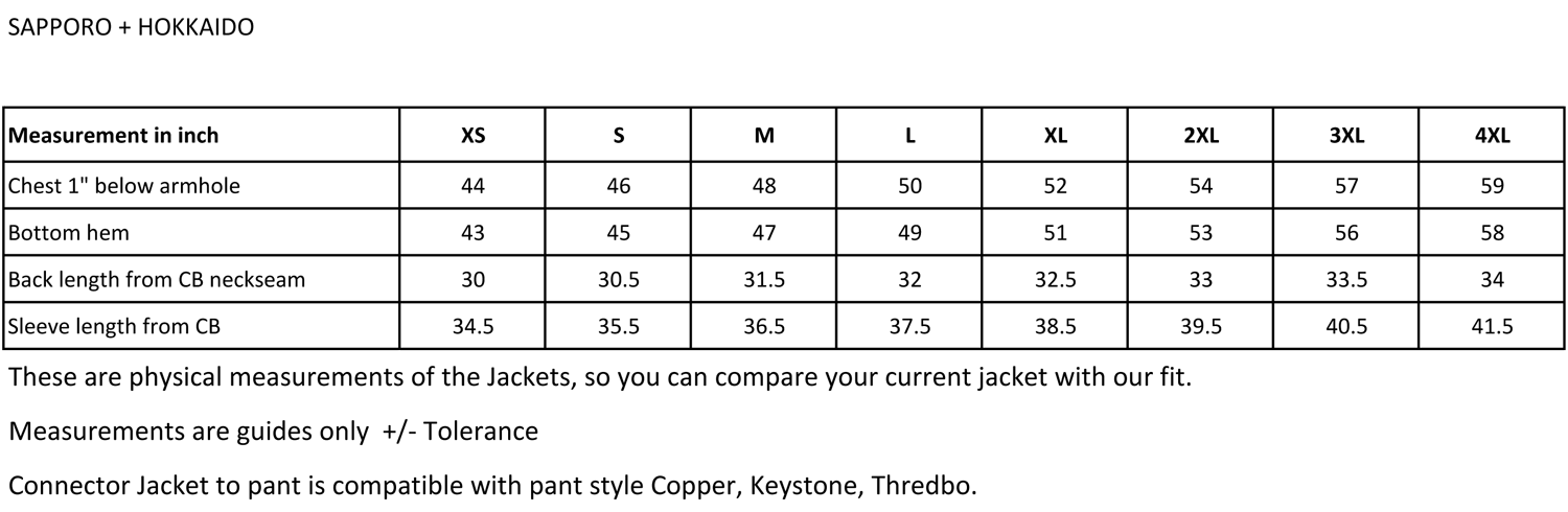 Standard Mens Pants Size Chart