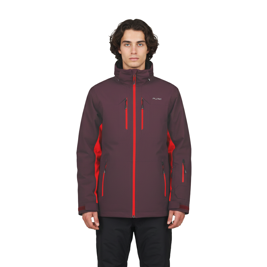 Clearance Pure Snow 30K  Davos Men's Jacket- Sangria/Red