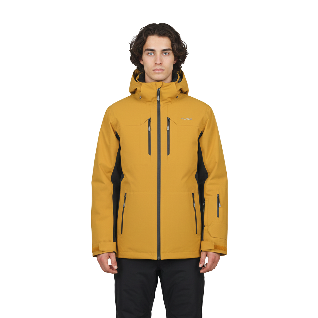 Clearance Pure Snow 30K  Davos Men's Jacket- Mimosa/Ebony