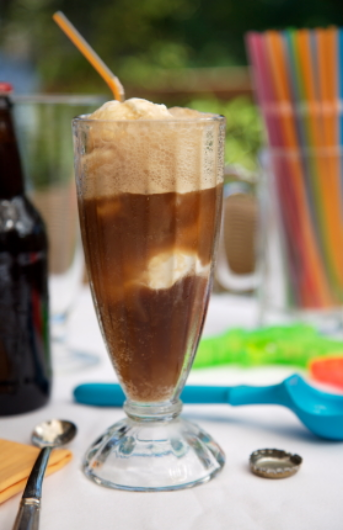 Create a new spin on one of your old favorites with this Root Beer Float Martini... not for the kids and calories? Well, let's not discuss that.