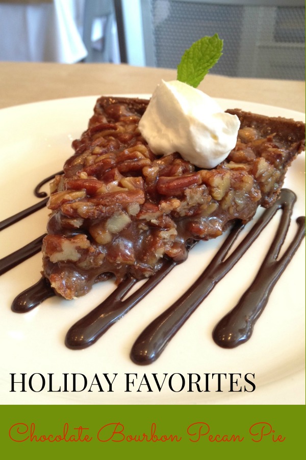 Try my Chocolate Bourbon Pecan Pie for a twist on the traditional Southern Pecan Pie recipe. Leave out the bourbon if you must but the chocolate is a sweet surprise and always a big hit for Thanksgiving dessert!