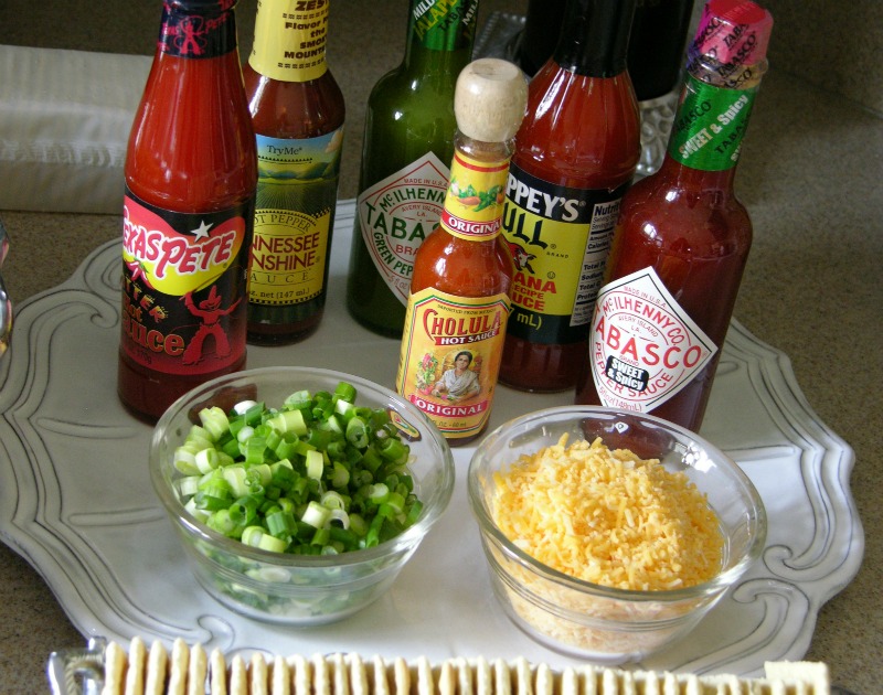 Condiment Bar for Super Bowl Souper Bowl party