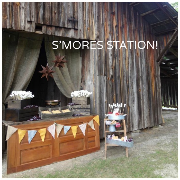 S'mores Bar design for a large party or wedding