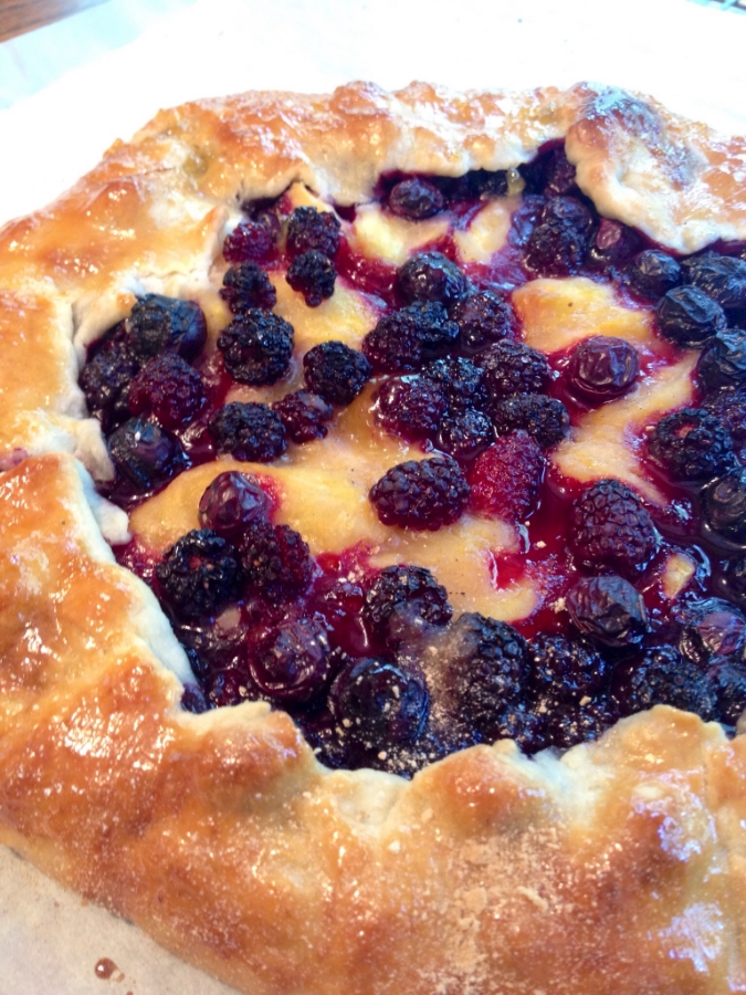 Summer's finest a rustic peach and blueberry pie