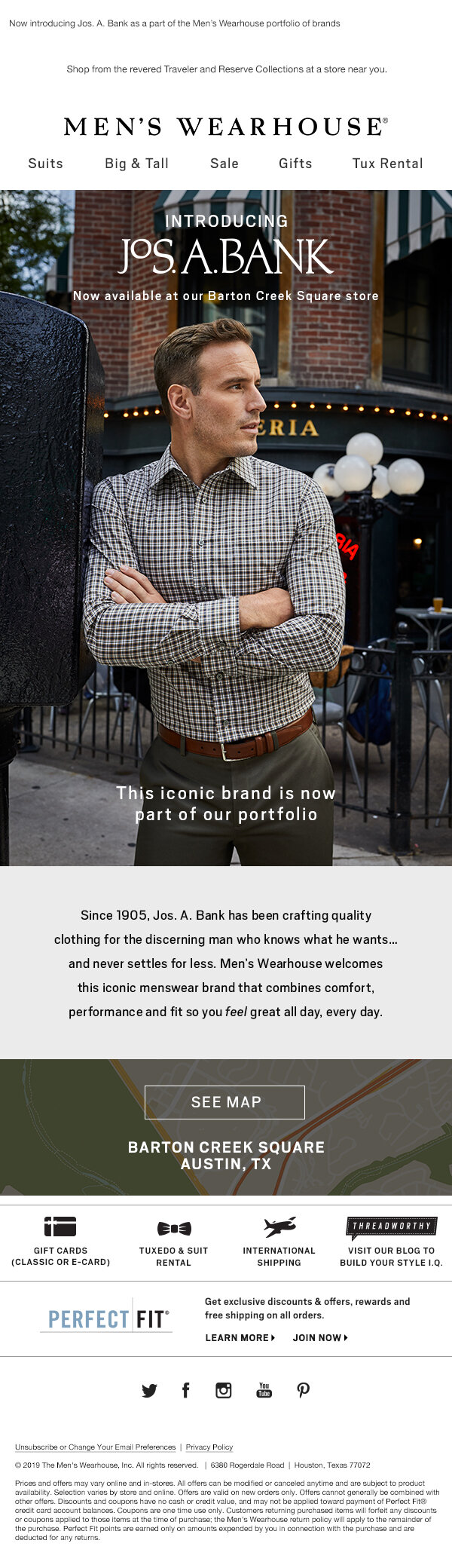 Men's Wearhouse introduces Jos. A. Bank Email (Copy)