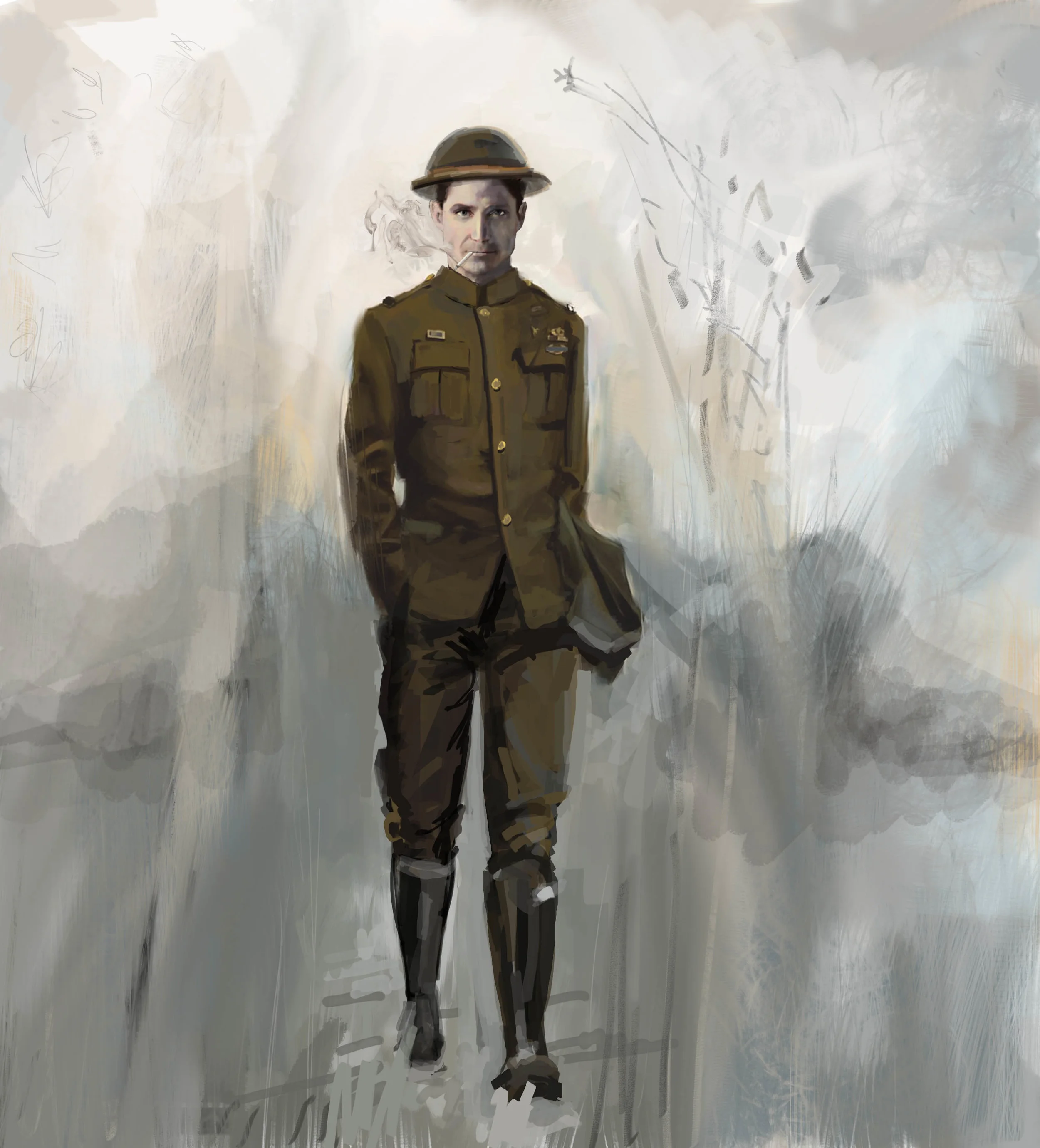 Send Us Smokes: Character design, World War 1 Father