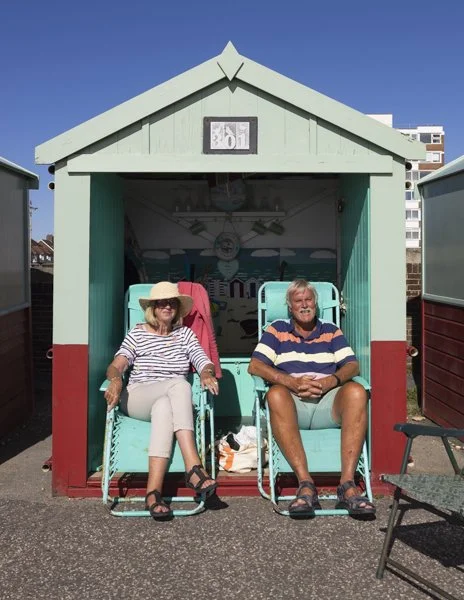 Brighton beach huts candid photography