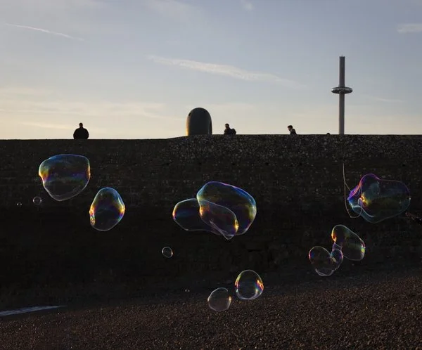 Brighton promenade sunset street photography