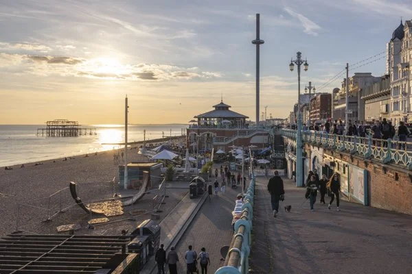 Brighton promenade sunset photography
