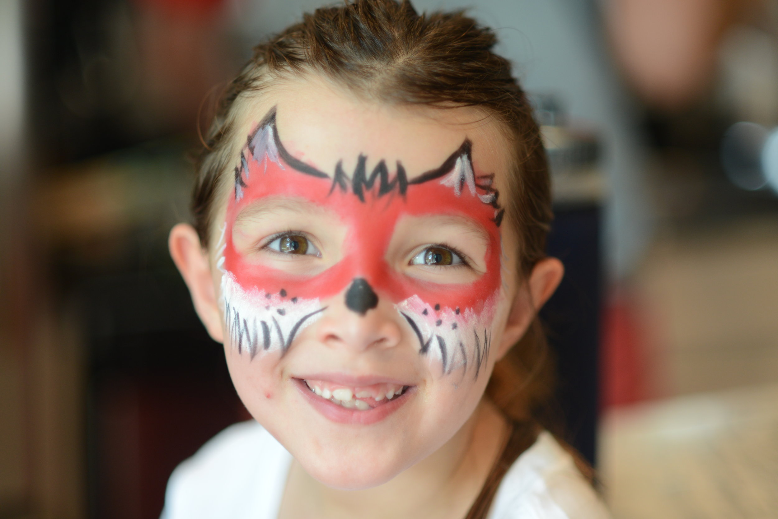 Marin with fox face paint