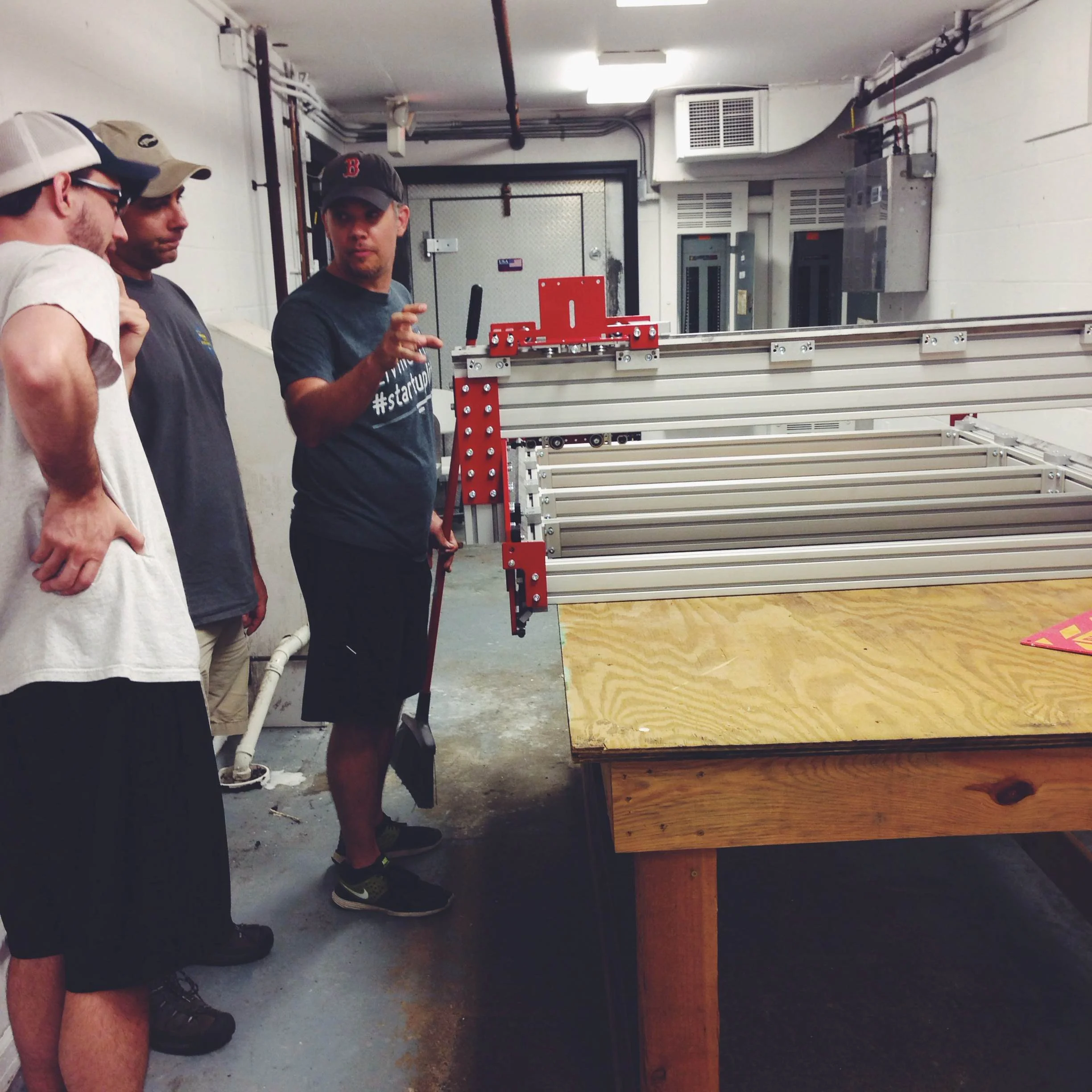 Wood CNC Router in set-up process