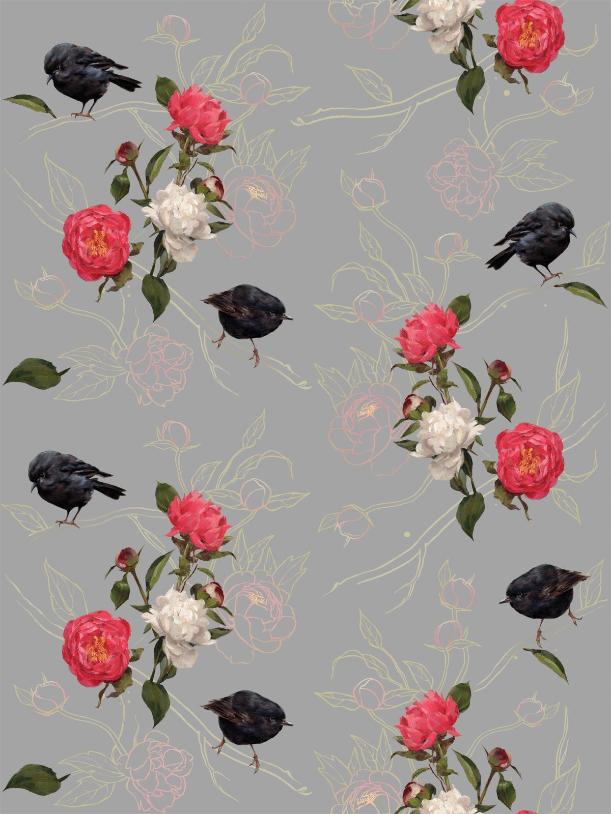 BLACK ROBIN I LIGHT BLOOM