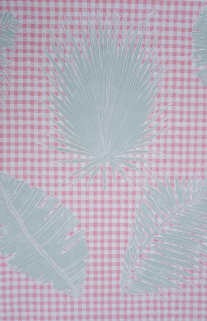 GINGHAM JUNGLE I PINK SAGE