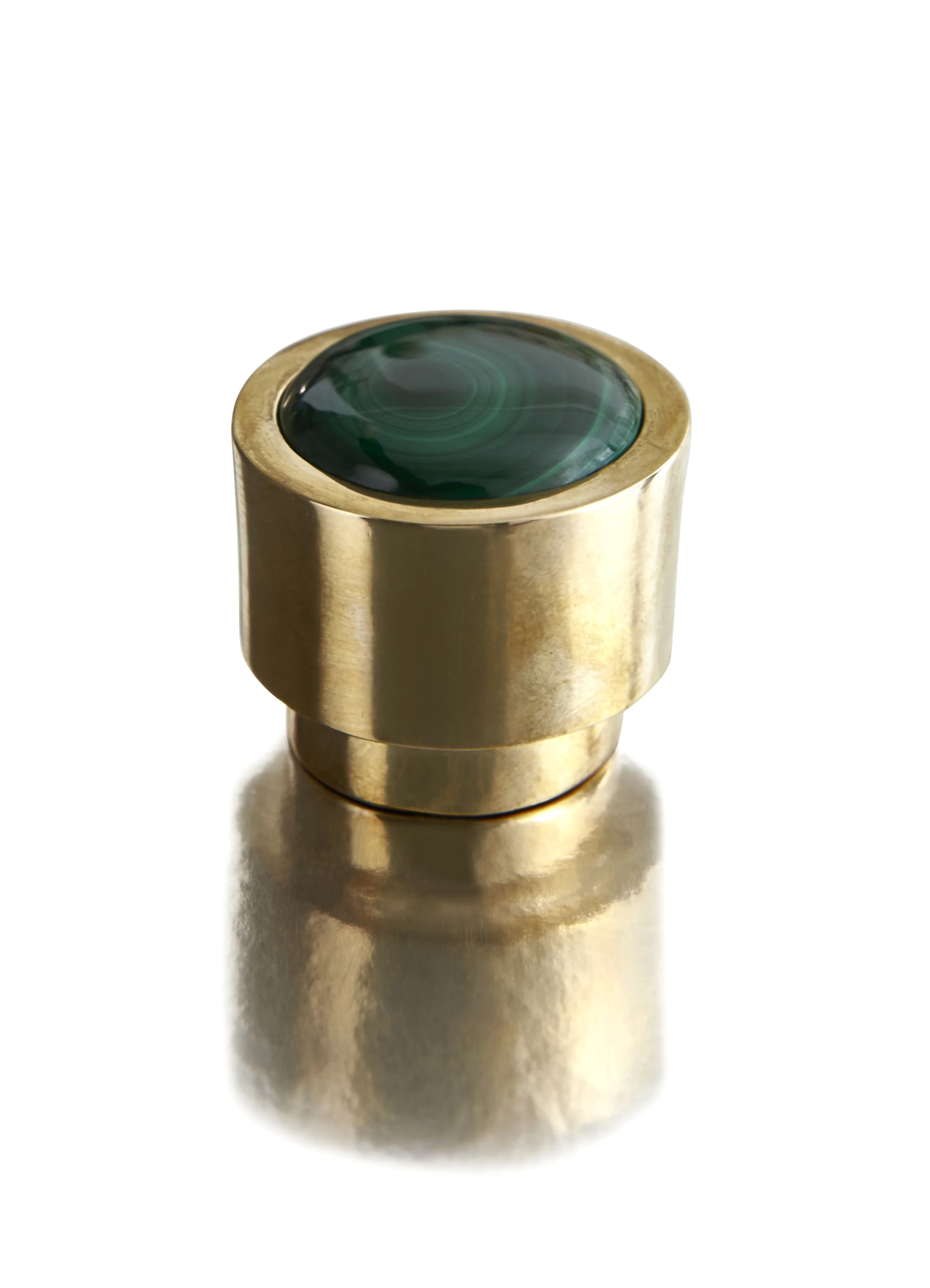MUSE DIAL I RARE EARTH Malachite & Solid Brass