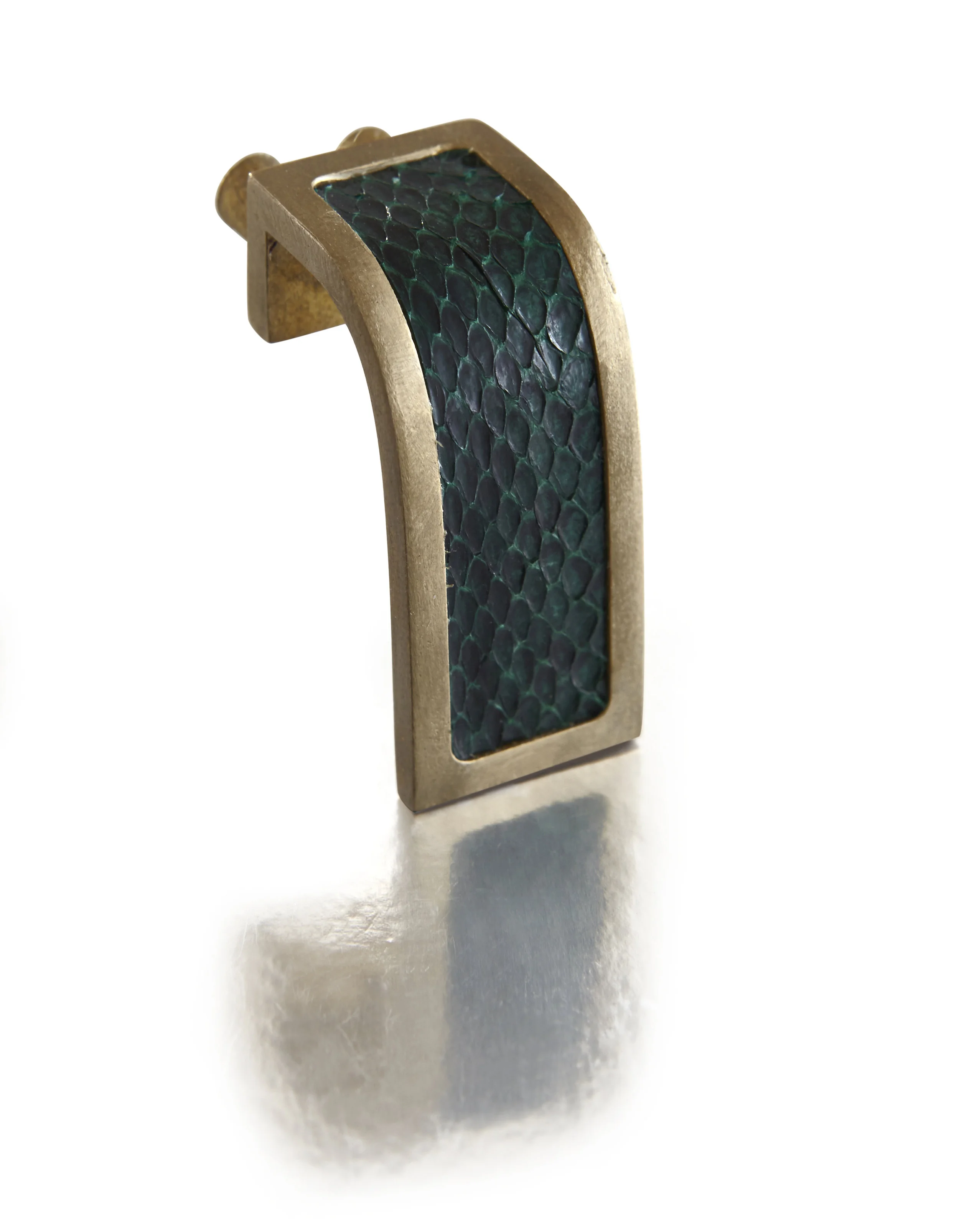WATERFALL PULL I EMERALD PYTHON I CAVIAR Antique Bronze & Python