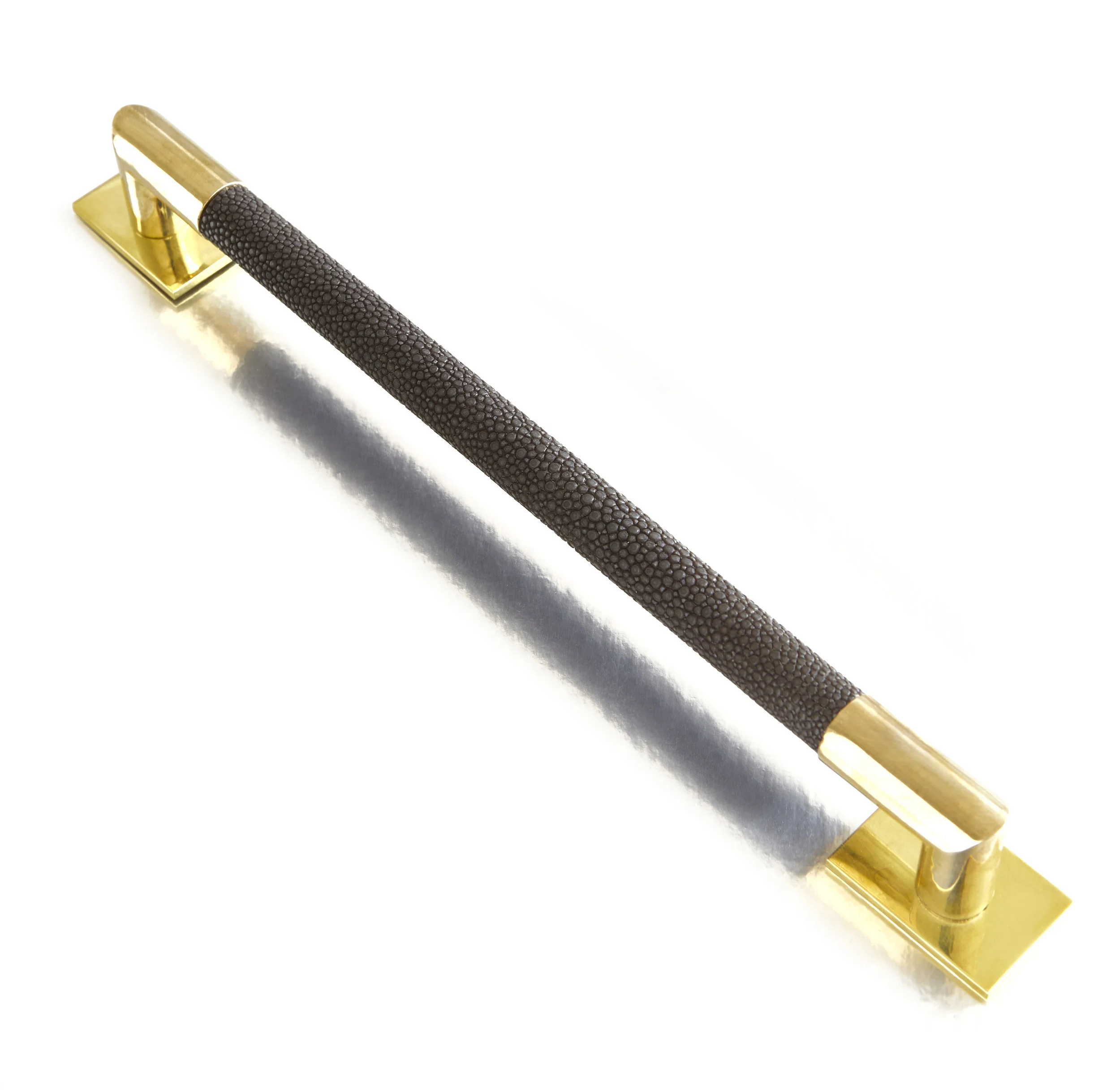 CABINET PULLS I ONYX SHAGREEN I STINGRAY Polished Brass