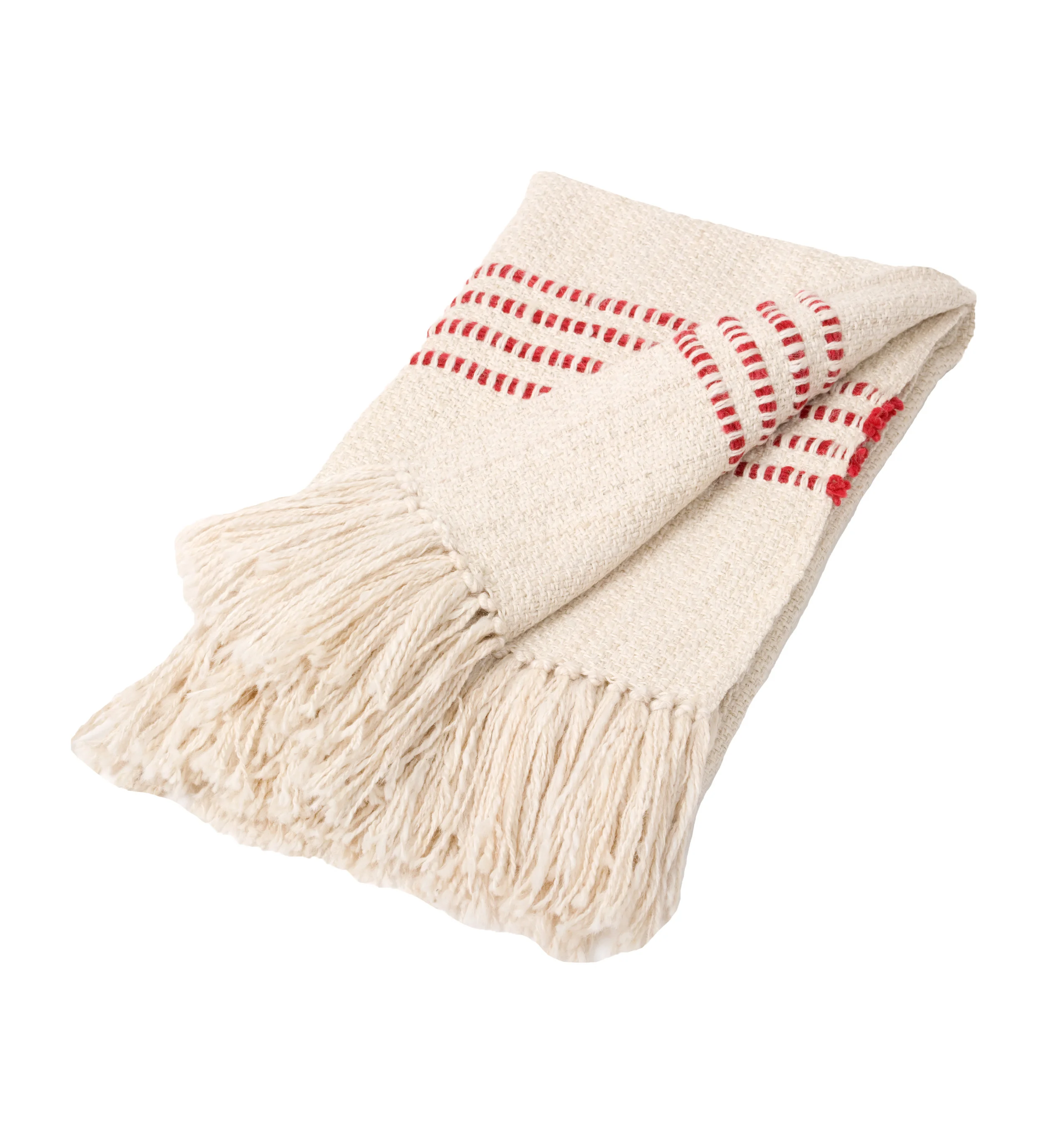 RED STRIPE THROW