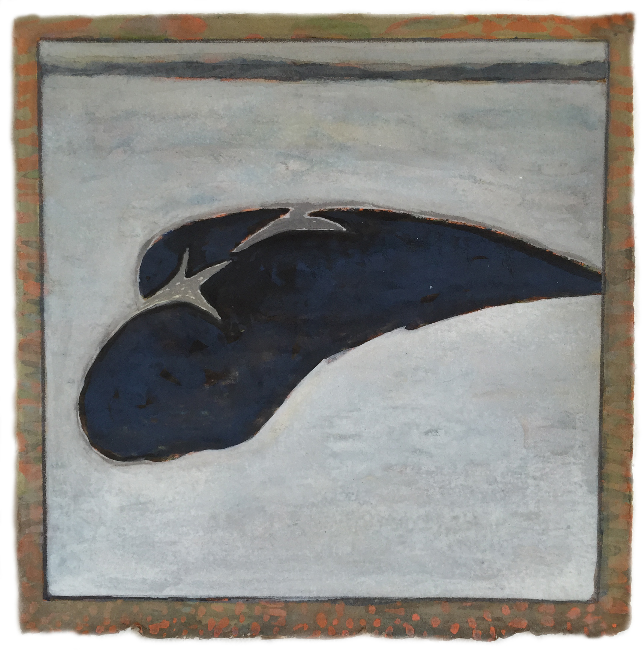 ABYSS 27 MEDIUM : Gouache & Watercolor painting on rag paper. SIZE: 8” x 8” DATE: 2015