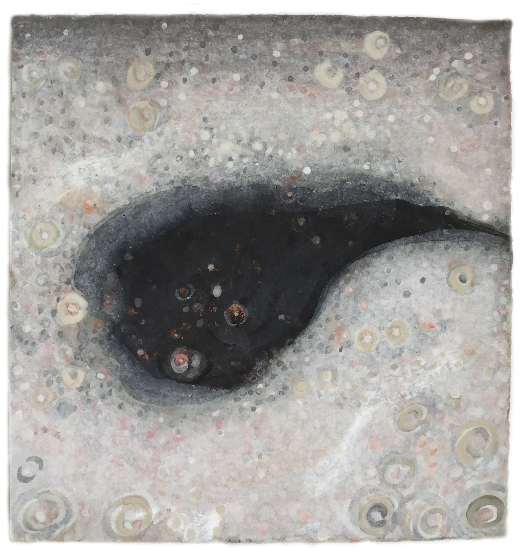 ABYSS study MEDIUM : Gouache & Watercolor painting on rag paper. SIZE: 8” x 8” DATE: 2014