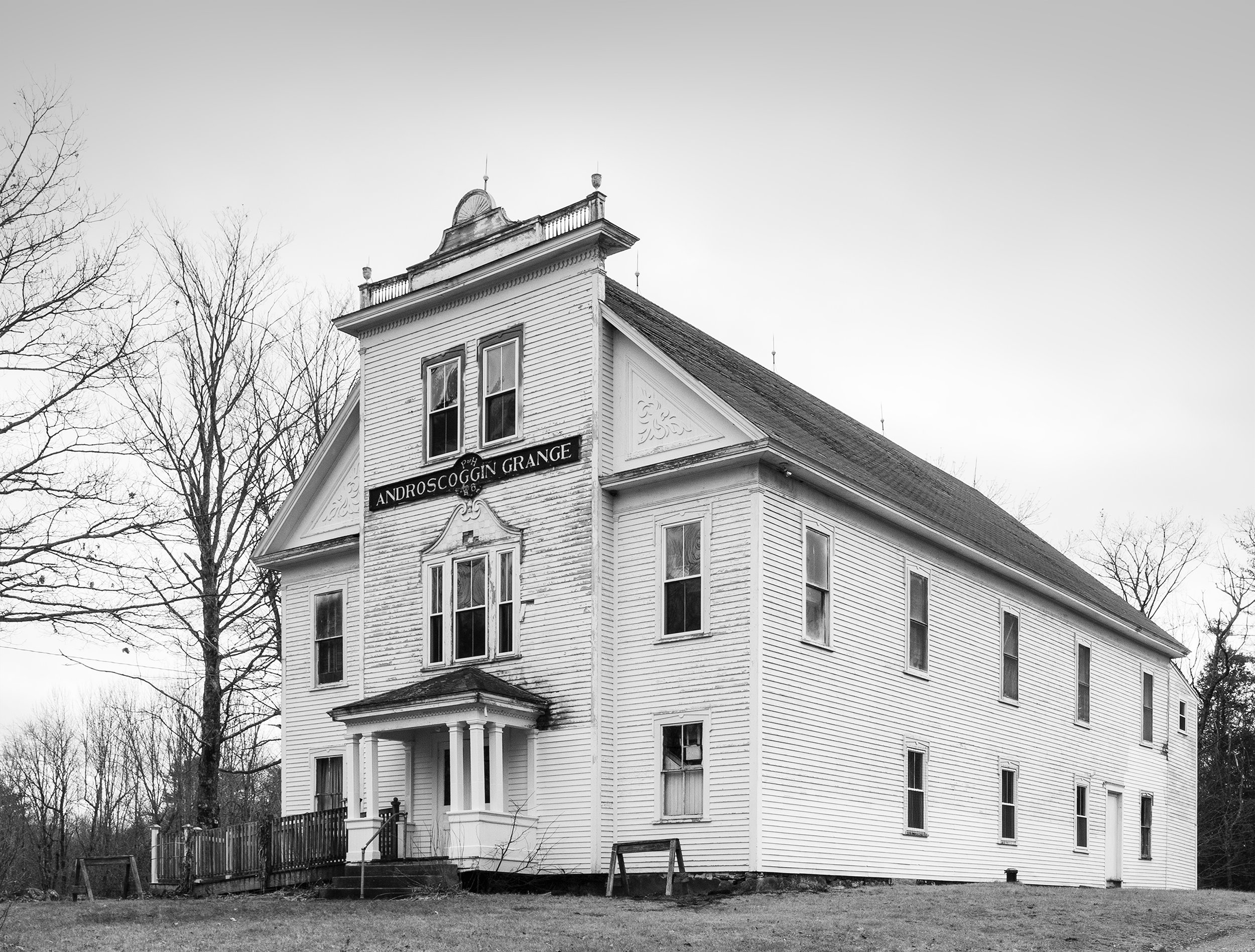 Androscoggin Grange no 8, Greene, Maine Archival Digital Pigment Print on Canson Infinity Rag Image size: 22” x 29” Date: 2024