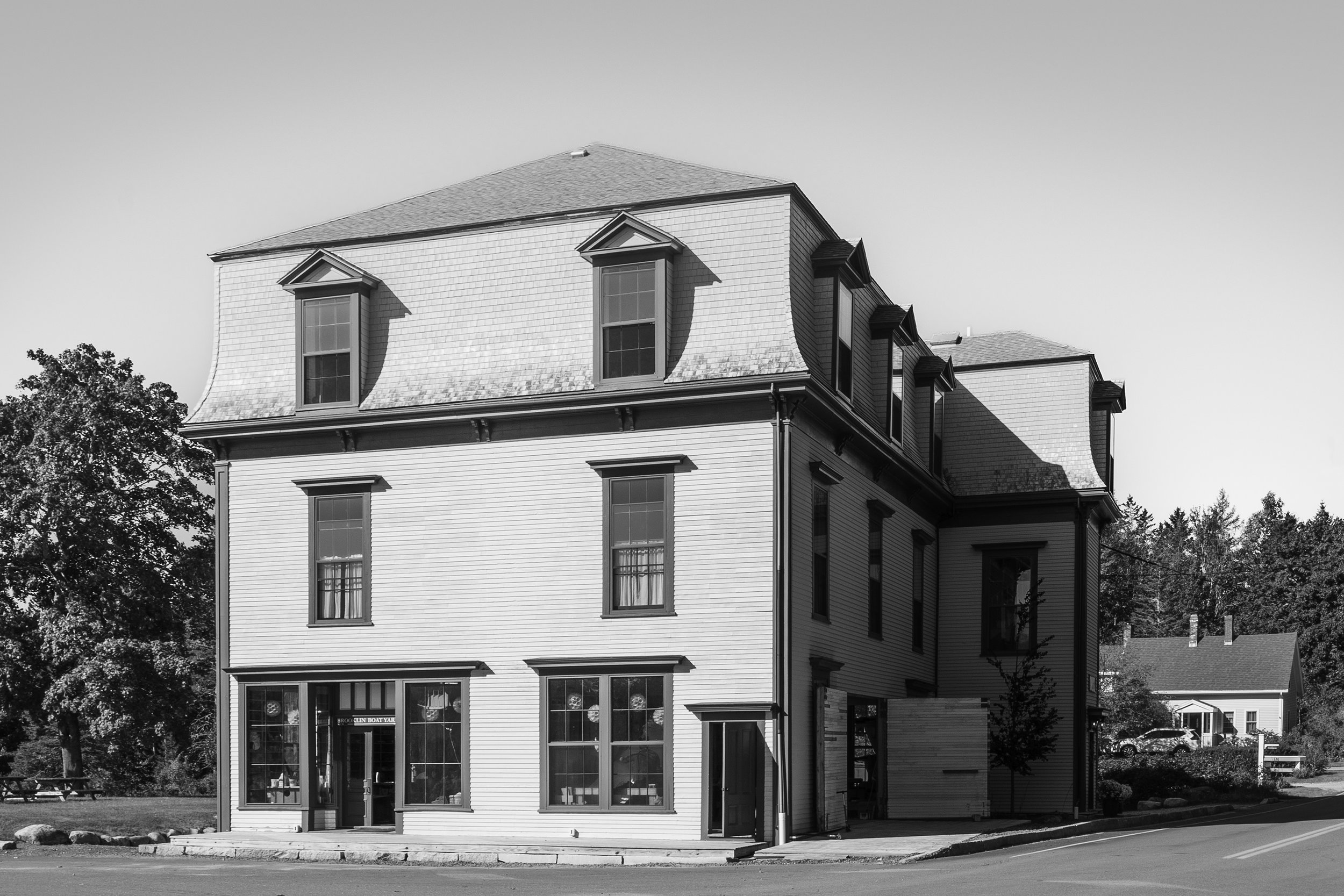 “Former Odd Fellows Hall, Brooklin, ME Medium: Archival Digital Pigment Print on Canson Infinity Rag Image Size: 29” (w) x 19.332” (h) Print Size: 26.375 x 33.875 Date: 2025