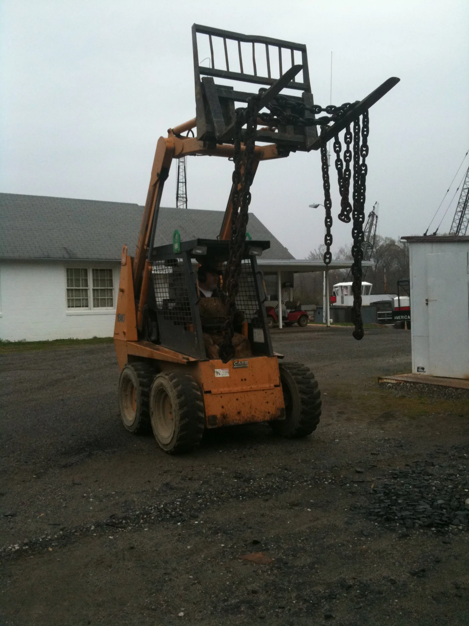 Loading our 350 pound chain