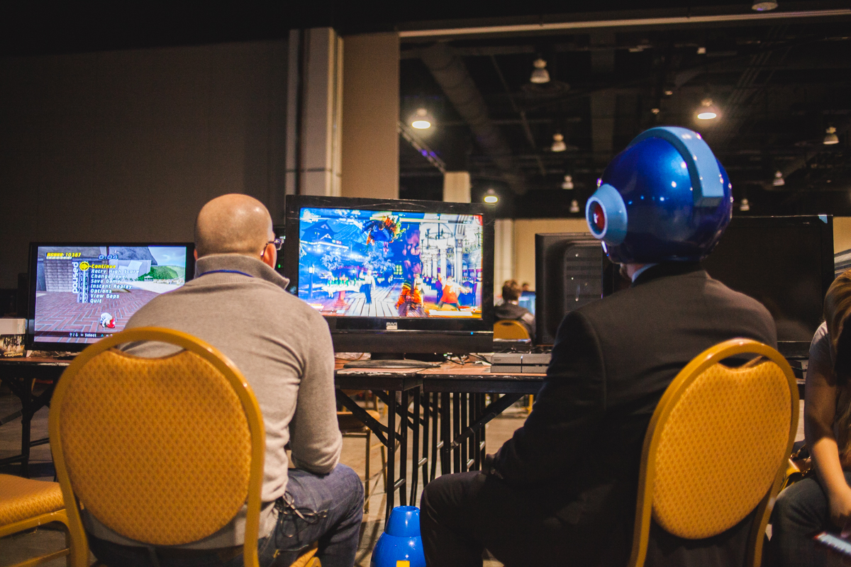 Business Mega Man vs. Average Joe.