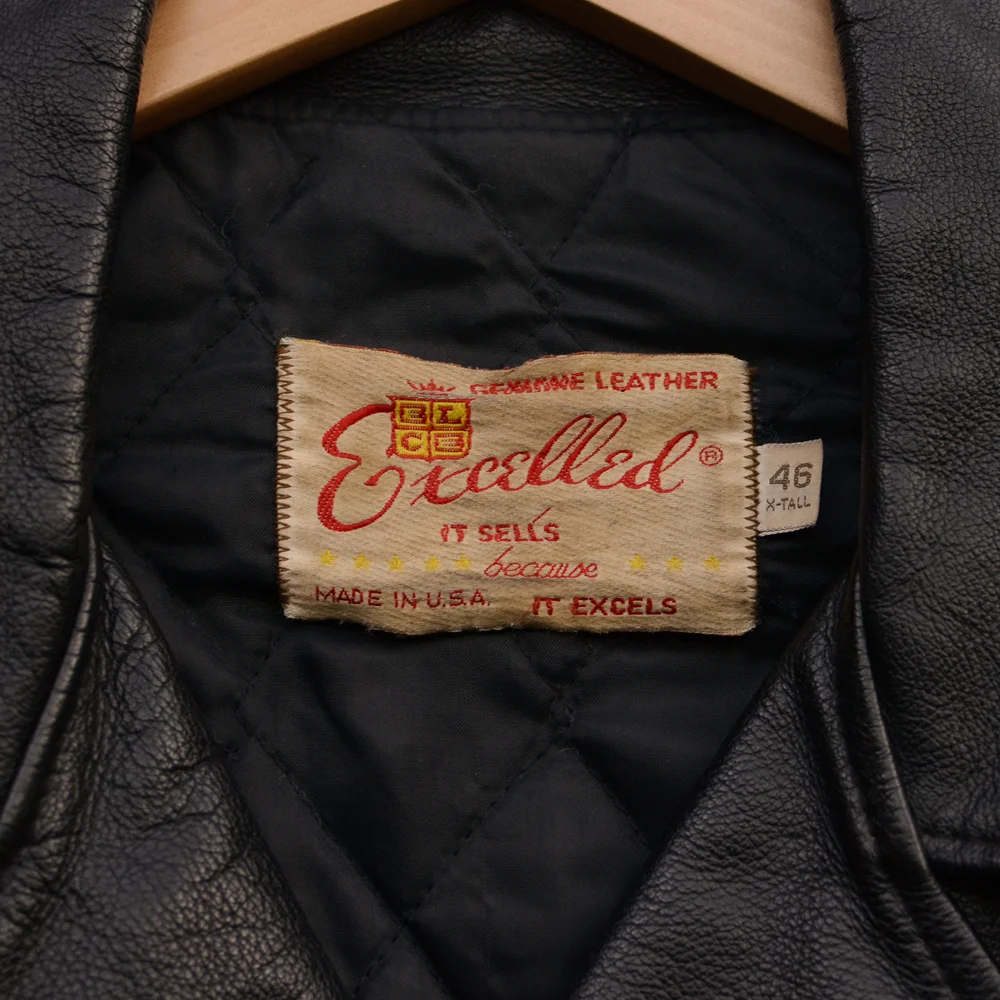 Vintage 1970 S Excelled Leather Jacket Moth Oddities