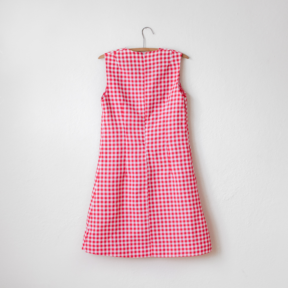 gingham shift dress