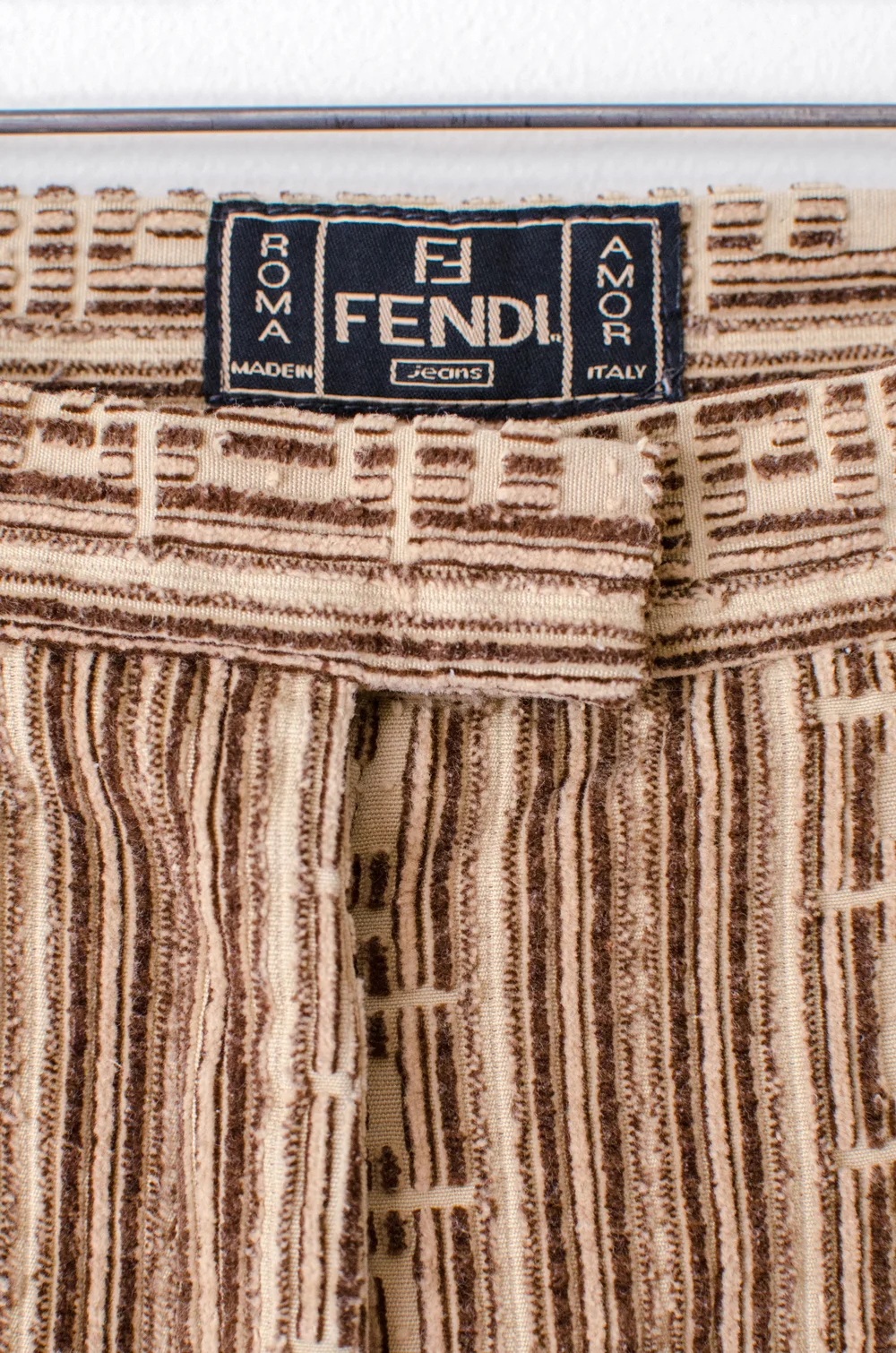 Vintage 1990's Fendi Monogram Corduroy 
