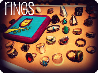 The rings would be beautiful to display, but who has that kind of space? Instead I went to Micheals and purchased a little wooden box that I hand painted with acrylic paint.