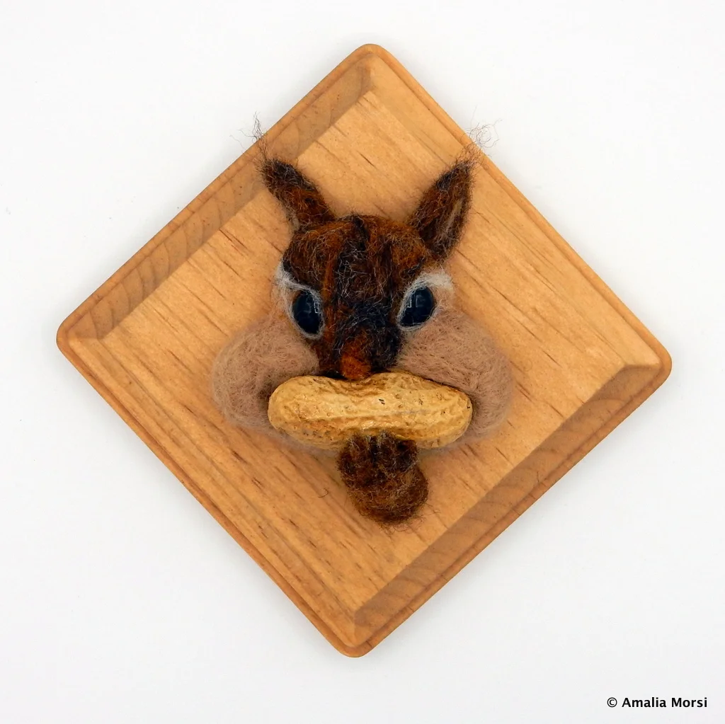 Chipmunk with Peanut - SOLD