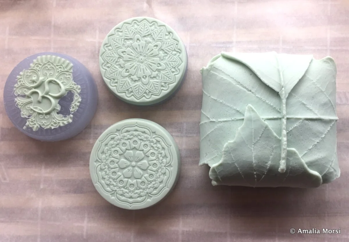 Goats Milk Soap - Leaf Wrap Bar and 3 Sacred Geometry