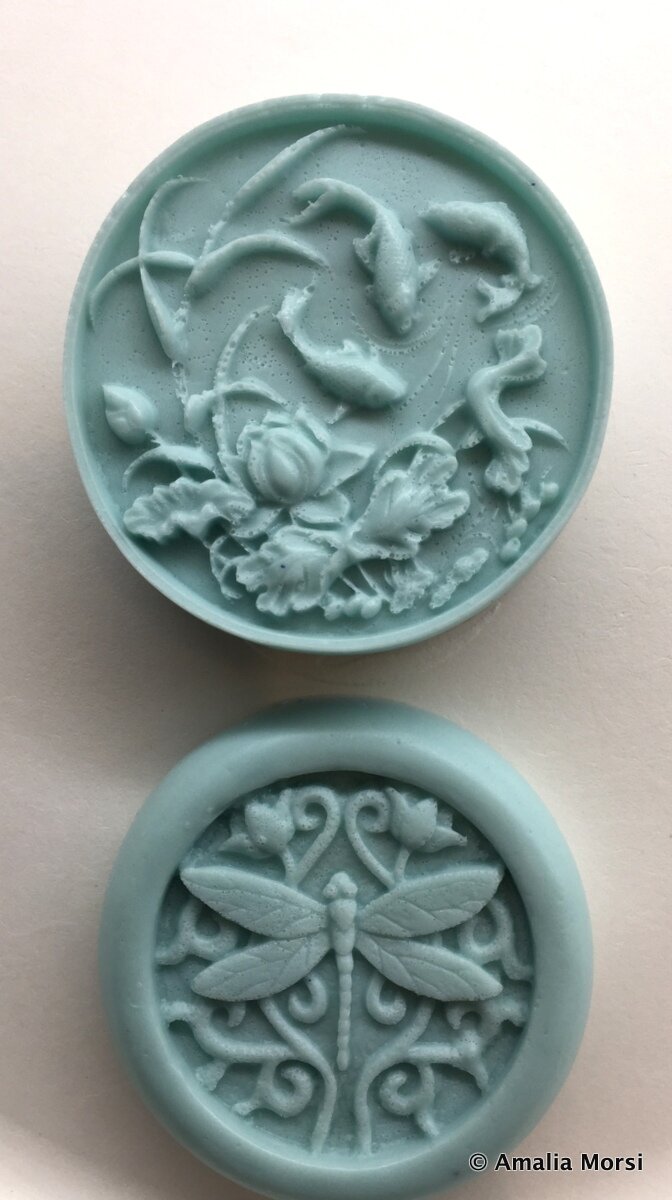 Goats Milk Soap - Koi Round + Dragonfly Round
