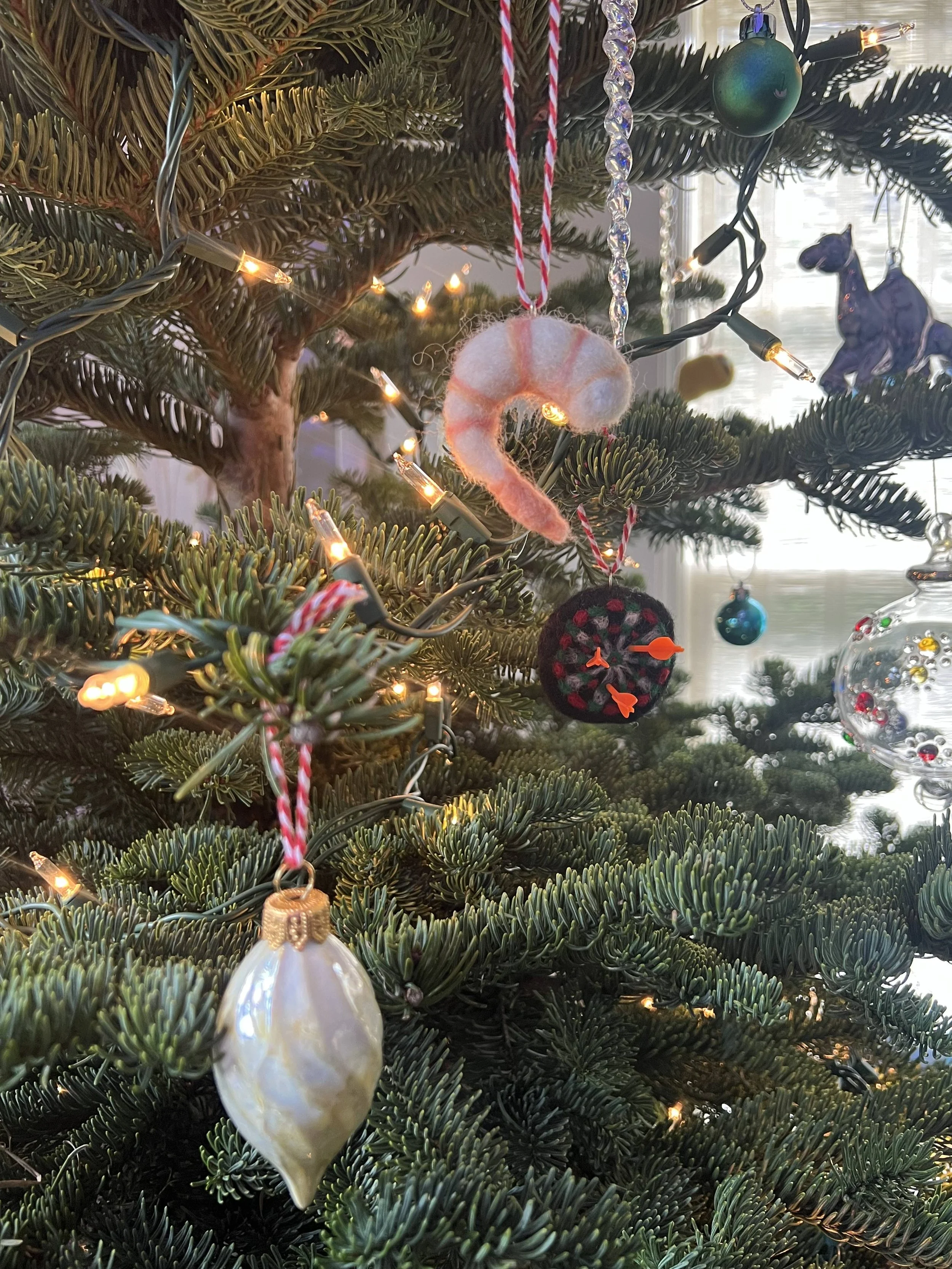 Shrimp Ornament on tree