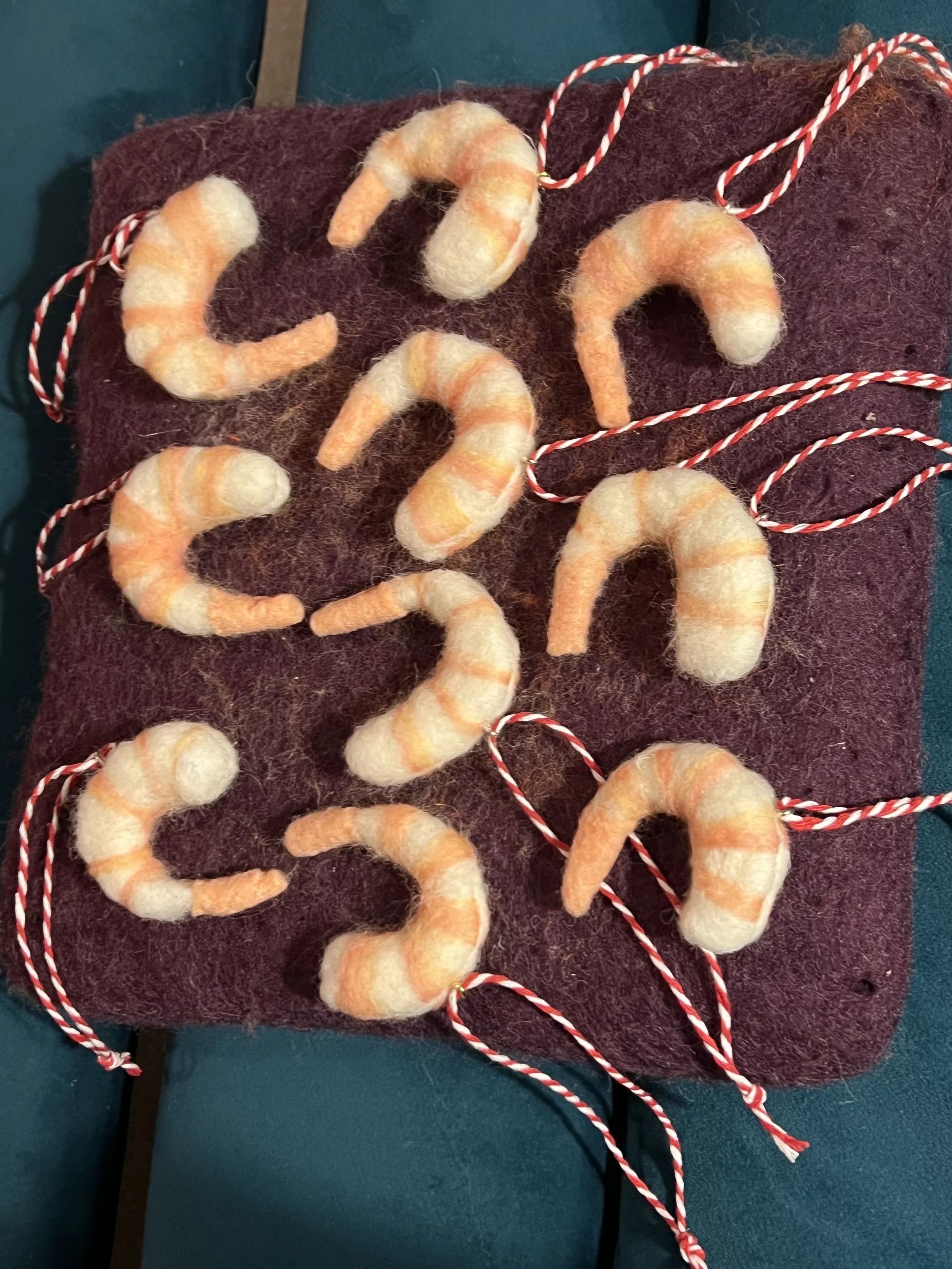 Shrimp Ornaments - available upon request