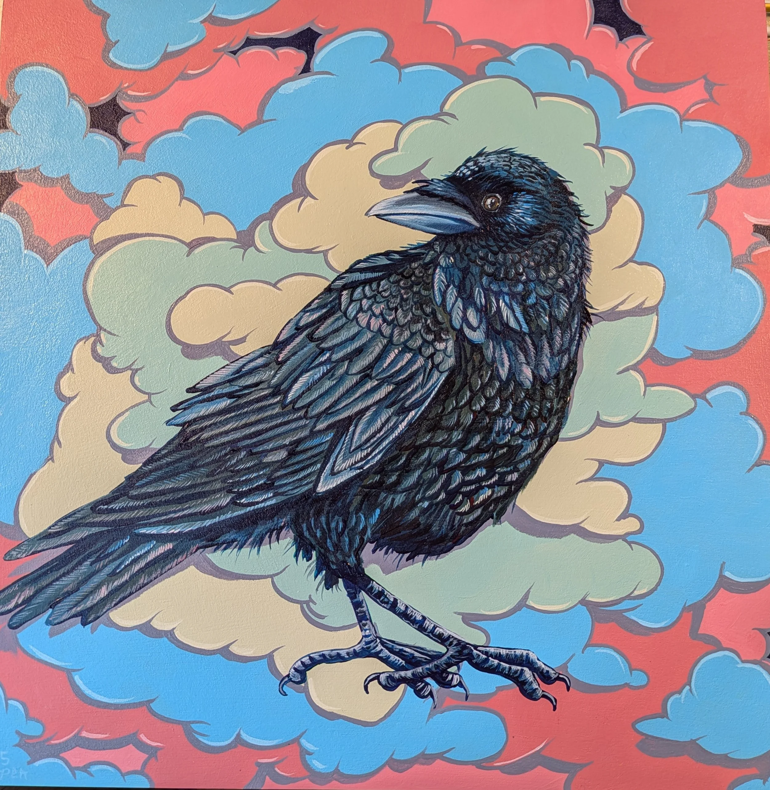 Crow with Clouds I